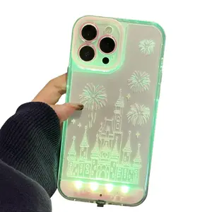 Vibrant LED Bowknot Phone Case for iPhone 17 Pro Max 17 Air 16 15 14 13 Pro Max,Built-in Light Up Phone Case, Fashion LED Flash Protective Cover, Perfect for Parties and Daily Use