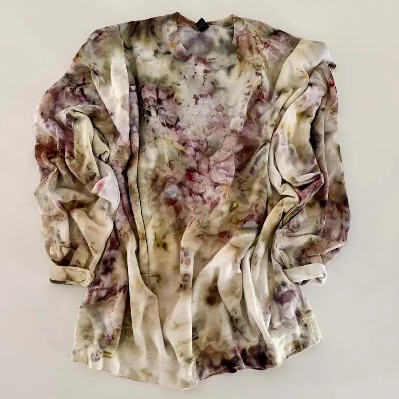 Rosie Hand-Dyed Sweatshirt, One-of-a-kind tie dyed crew neck sweatshirt, each one will be different! Fit Soft