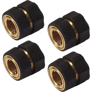 3/4 Inch Garden Hose Fitting Quick Connector Male and Female Set, 4 Set, Garden Hose Adapter, Quick Connect Hose Fittings, Garden Hose Connector, Hose Attachment