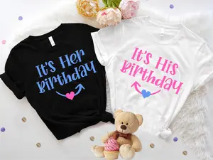 It's Her Birthday Shirt, It's His Birthday T-Shirt, Twins Birthday Shirt, Matching Sibling Bday Gift Tee, Share the Same Birthday T-shirt.