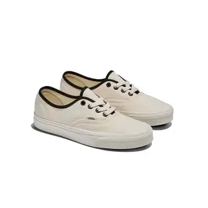 VANS Authentic Ballerina Classic White Heritage Low-top Lace-up Closure Sturdy Canvas Uppers Signature Rubber Waffle Outsoles