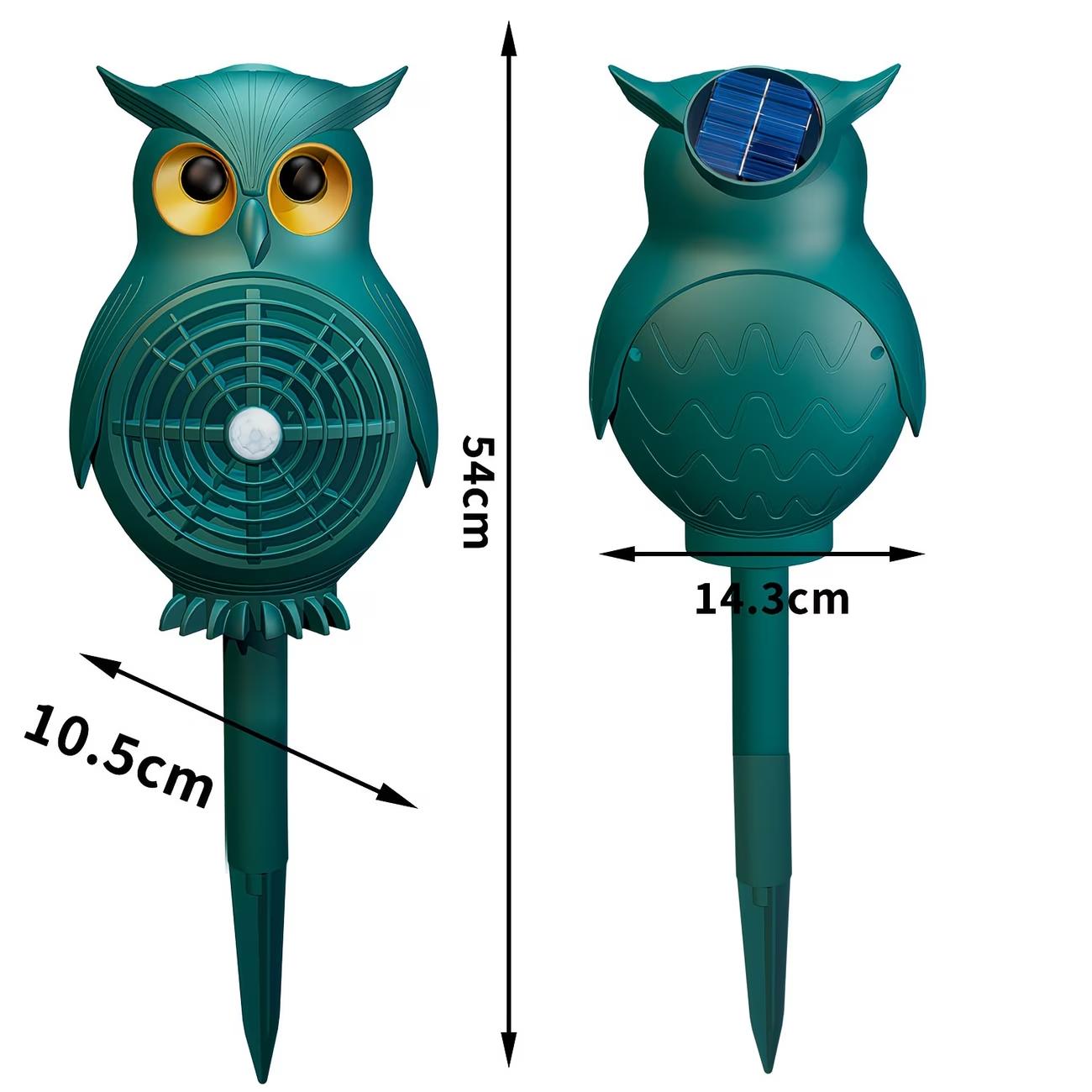 360° Rotating Solar Powered Soundwave Technology Outdoor Device, Animal Repeller with Motion Activated Sensor for Outdoor Spaces, Ideal for Home, Villa, Yard, Chicken Coop