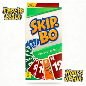Skip-Bo Classic Card Game, Family Fun Board Game for Kids and Adults, Casual Paper Card Game for Home Gatherings and Parties, Party Card Game