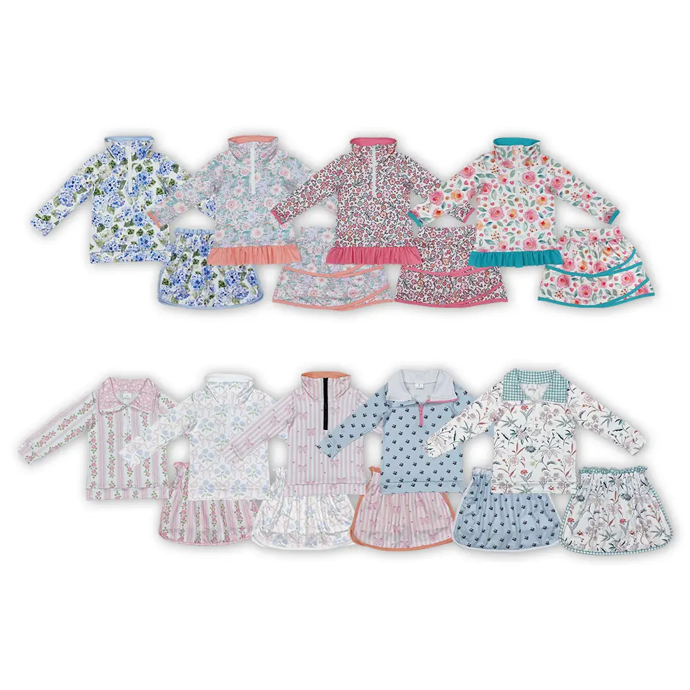 Girls Active Long sleeve Jacket & Skort Set