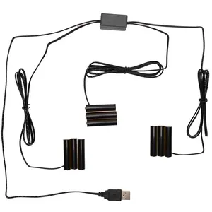 Melrose 92592DS 18 in. Lead Wire, 38 in. Lead Wire Plastic 3 to 1 3 x AAA Replacement Battery, Black - Set of 2