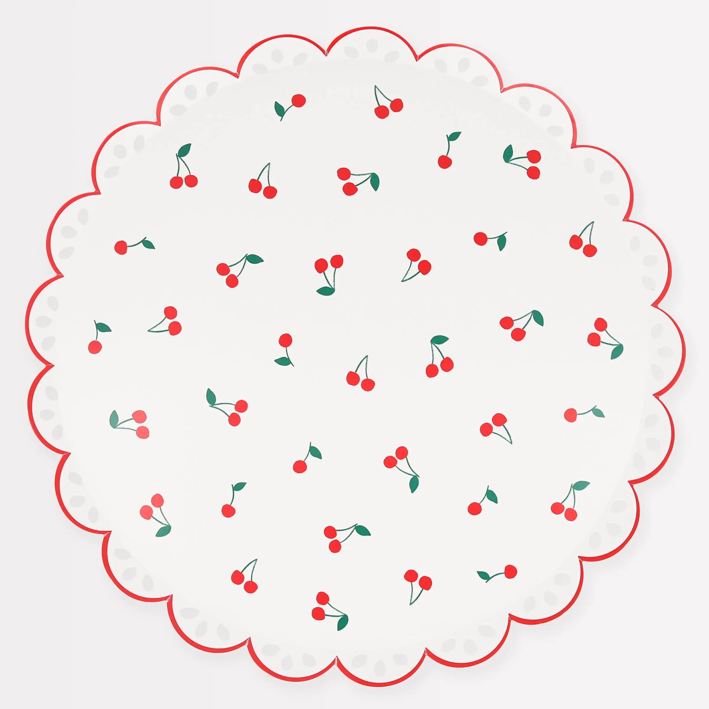 Cherry Pattern Dinner Plates (x 8)