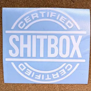 Certified Shitbox Decal - 5" White Vinyl