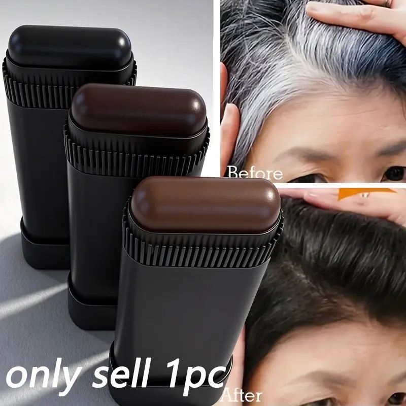Portable Hair Touch Up Stick, Quick Gray Hair Concealer, Long-lasting Hairline Filler for Travel and On-the-go Use, All Hair Types Friendly, Grey Hair Coverage, Hair Touch Up For Roots, Root Cover Up
