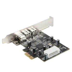 SY-PEX30016 3 Port IEEE 1394 Firewire 1394B & 1394A PCIe 1.1 X1 Card TI XIO2213B Chipset Requires Legacy Driver