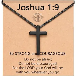 Cross Necklace for Men Boys |   Elegant Stainless Steel Pendant, Ideal for Valentines, Birthday