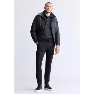 Vince Men's Quilted Zip-Up Jacket, Black - OBMFE003