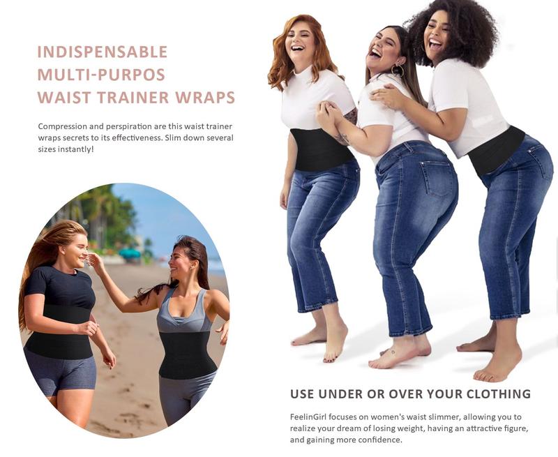 LOVERBEAUTY Waist Trainer for Women Sauna Trimmer Belt Girdle Waist Cincher Tummy Wrap Plus Size Snatch Me Up LOVERBEAUTY Waist Trainer for Women Sauna Trimmer Belt Girdle Waist Cincher Tummy Wrap Plus Size Snatch Me Up