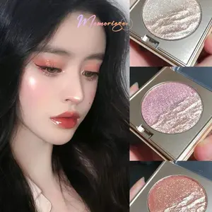 BBY[3-Piece Set] HERORANGE 2-in-1 Highlighter & Contour Cake - All-in-One Eyeshadow/Blush | Pearlescent Long-Lasting Formula | Face Sculpting & Brightening Palette | Travel-Friendly Multitasker | Radiant Glow Makeup Essential