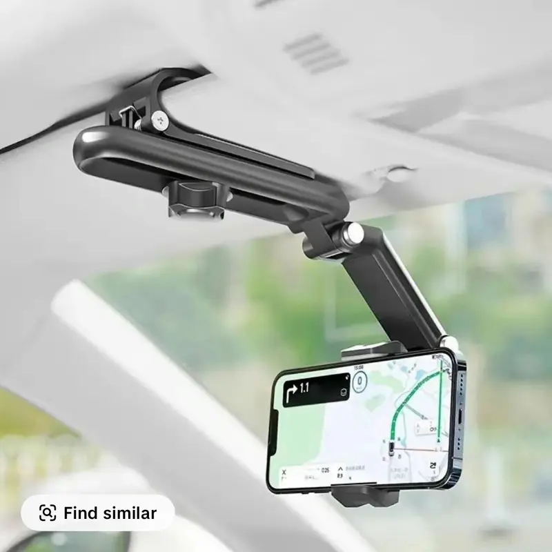 Multifunctional One-Hand Car Phone Holder for Easy Handling While Driving in Vehicles