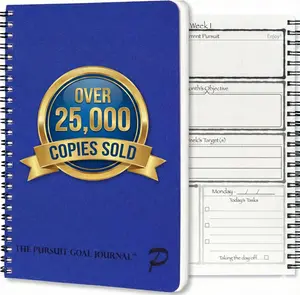 Proven Goal Journal & Planner – 180-Day Monthly Weekly Habit & Productivity Tracker | Gift for Her Him l Self Improvement 6 Month