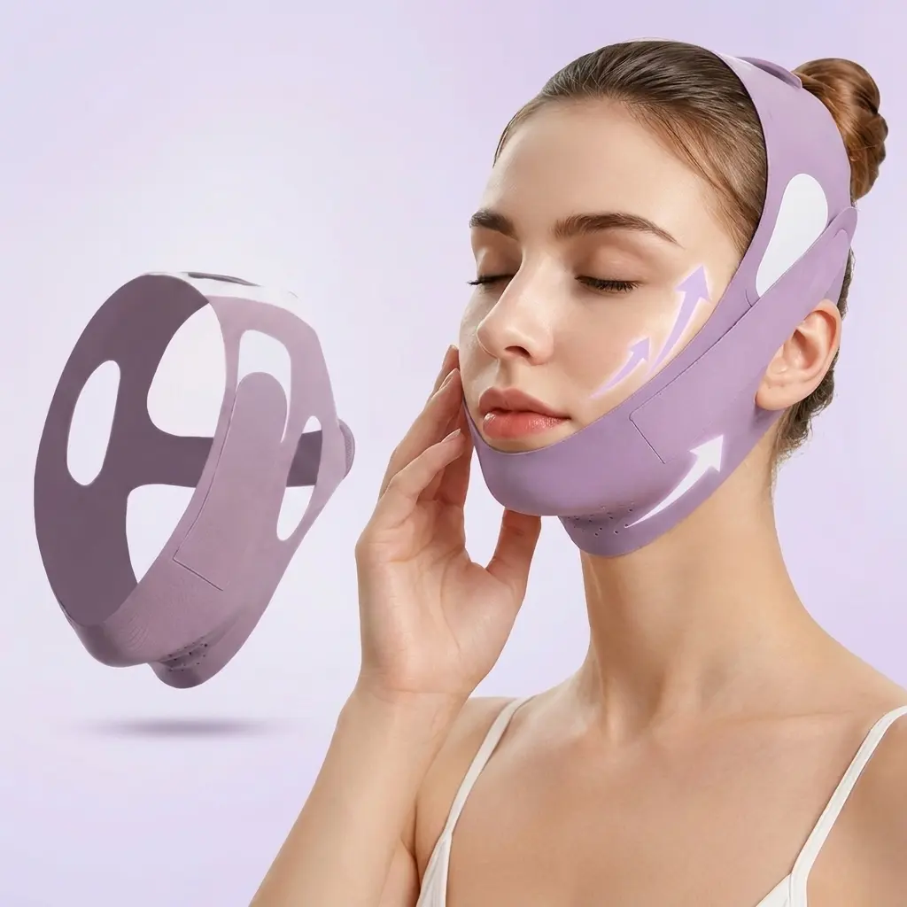 Reusable V Line Face Belt, Double Chin Reducer, Chin Up Mask, Jaw Exerciser For Women Reusable V Line Face Belt, Double Chin Reducer, Chin Up Mask, Jaw Exerciser For Women