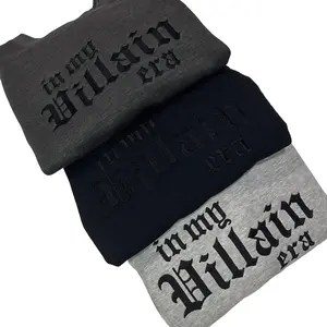 In My Villain Era TM Embroidered Crewneck Sweatshirt Streetwear Clothing Comfortable Cozy Menswear Trendy Book Fashion