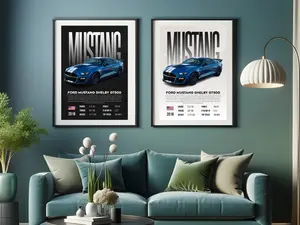 Ford Mustang Shelby GT500 Physical Poster |  Hyper Car Poster | Super Car Print | Art Print | Poster NO Frame | Home Decor | Wall Decor