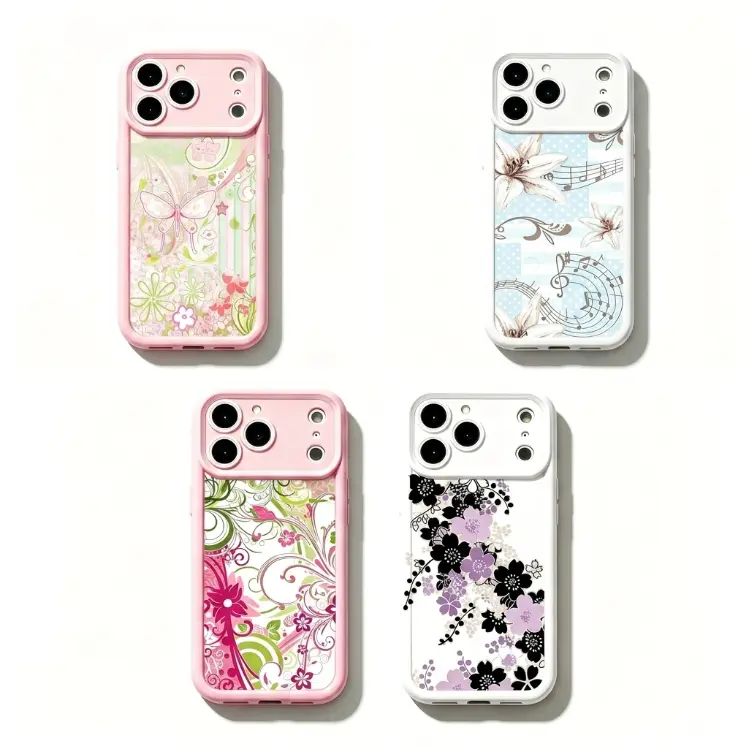 Cottagecore Aesthetic Vintage Floral Music Notes Soft TPU Cellphone Protector - Shockproof Anti-Drop Decorative Smartphone Protector for iPhone 13-17 Pro Max, Birthday Gift Phone Accessories with Flowers