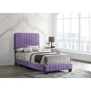 Dreamzon Contemporary Twin Bed In Vibrant Purple