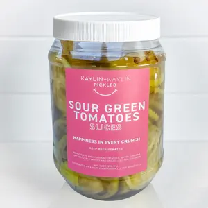 Pickled Green Tomatoes: Slices