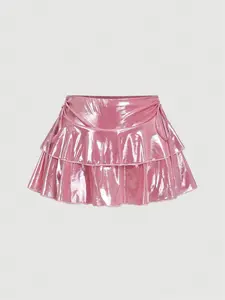Festival New Arrival! Women's Drawstring Bowknot Side Design Mini Skirt Trendy and sultry, this showstopping mini skirt is your go-to pick for every occasion