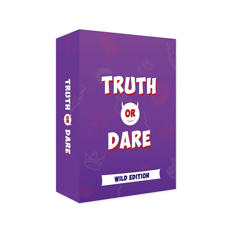 Truth or Dare Wild Edition Adult Party Card Game, Tabletop Game, Box, 55 Spicy Truth Questions, 14+ Game Night Icebreaker, Fun Gathering Activity