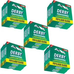 Derby Professional Single Edge Razor Blades for Straight Razors 1000 Platinum Series by Derby - Quality Grooming Tools