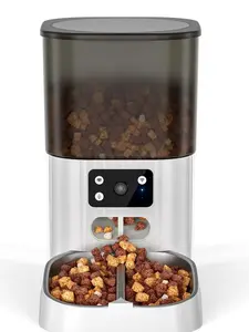 Cryonix Smart Pet Feeder with HD Video Camera - WiFi App Control, Real-Time Monitoring, Two-Way Audio & Stainless Steel Bowl (US Plug)