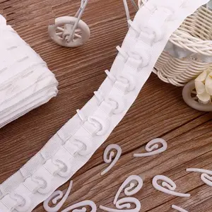 100/200 pcs white type 6 hooks, 2.8CM curtain track hooks, curtain track fixing accessories.Used for hanging curtains, durable kitchen hooks, can be used to hang kitchen utensils, pots, pans, tableware, clothes, and bags