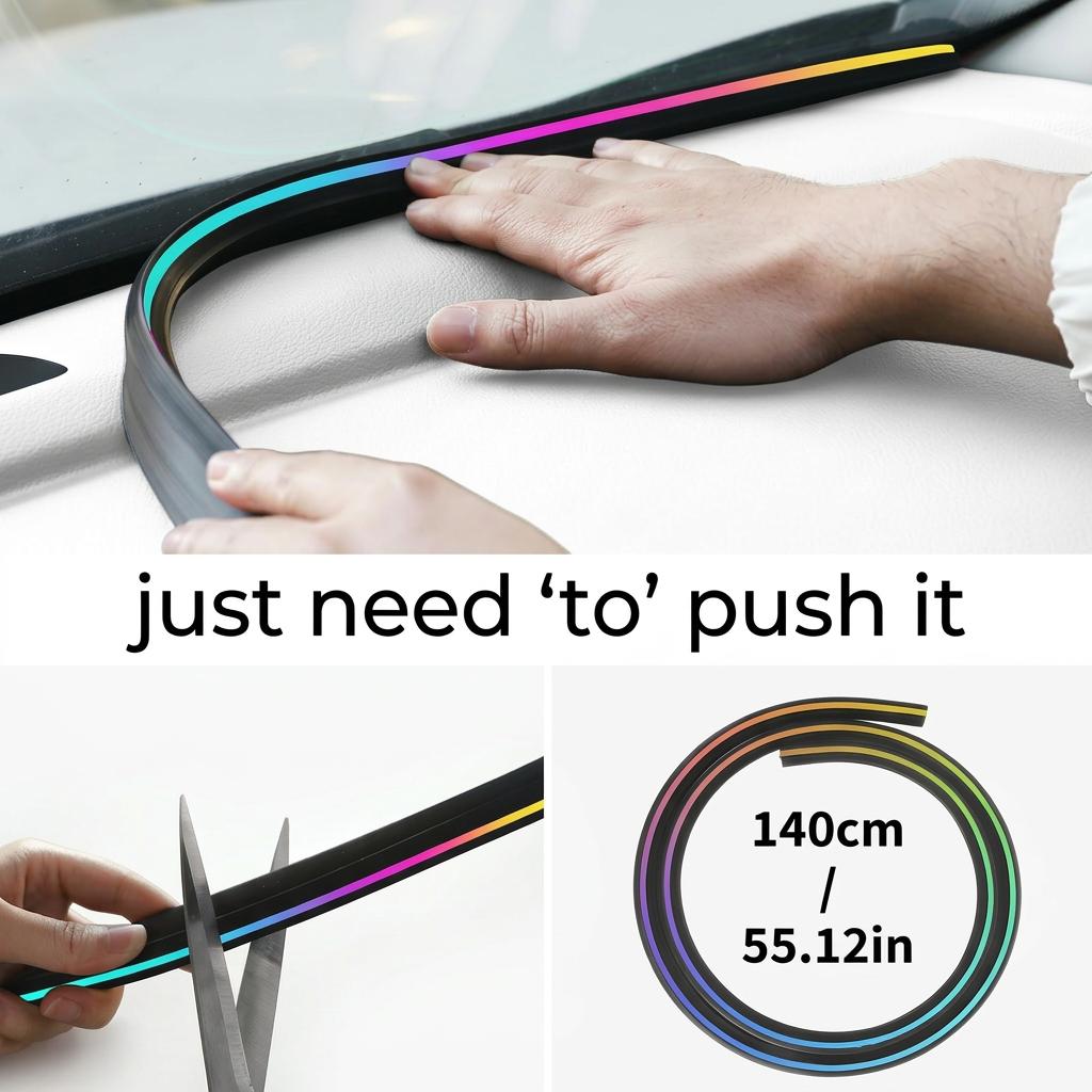 Smart LED Car Lights Interior with USB Port, LED Strip Fiber Optic Ambient Lighting Car, Wireless App Control, Sync to Music, Car Decorations Interior Accessories Gifts for Women Men led  car  ambient  light Multicolor LED Rock Light Kit