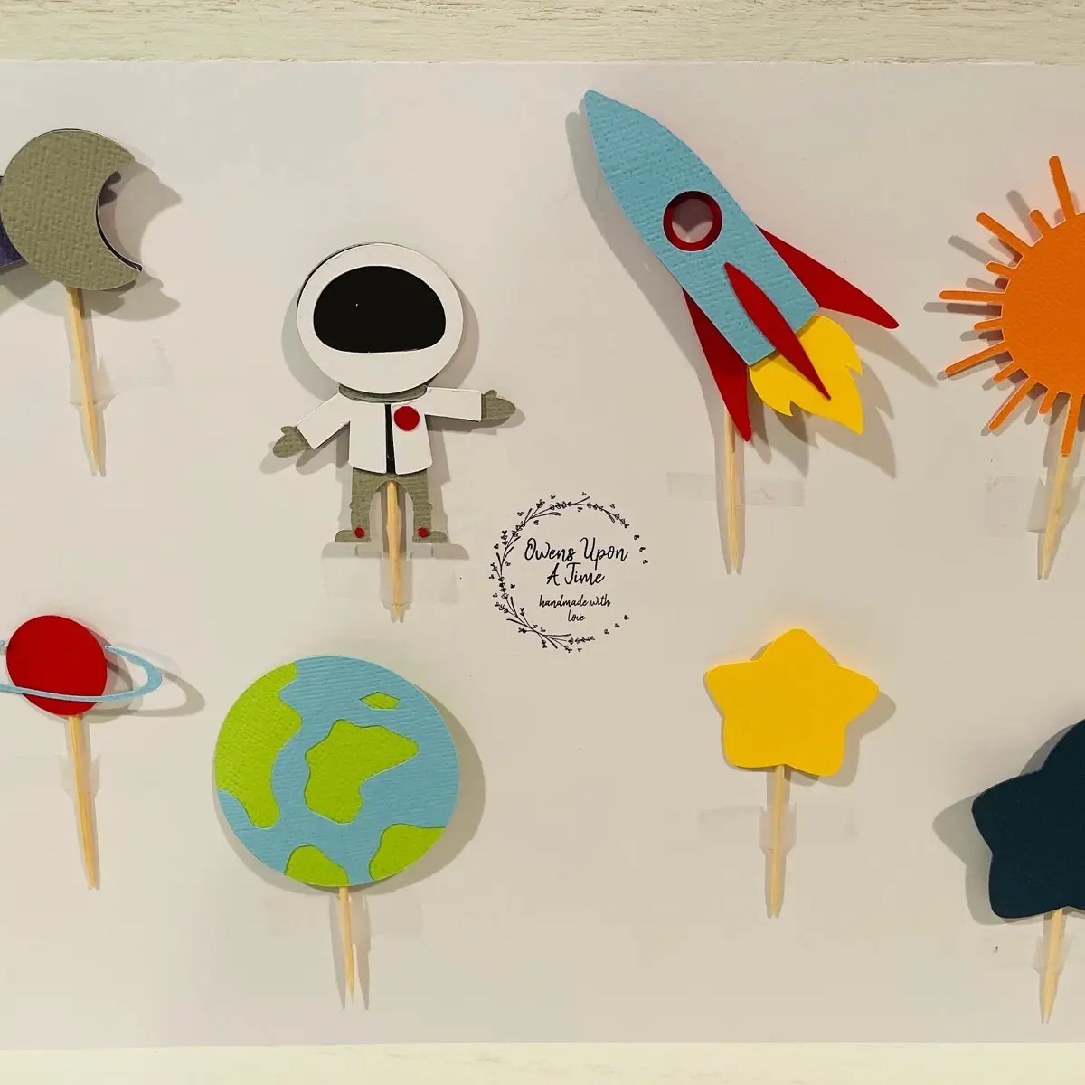 Space Themed Cupcake Toppers-Outer Space