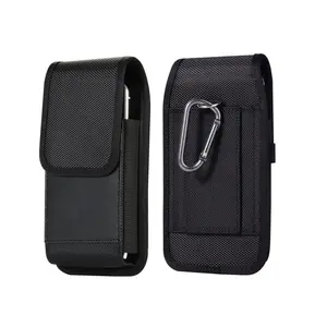 Cell Phone Holster Pouch Nylon Belt Loops Carabiner Strong Magnet Card Pen Slot Carrying Perfect For Outdoor Daily Use For iPhone17/16 Pro Max/Samsung S25 Ultra/Google Pixel For Man