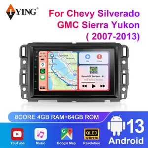 IYING Car Stereo Radio for Chevy Silverado GMC Sierra 2007-2013 with 8 core 7 inch Android 13 Touchscreen support Wireless Carplay Android Auto, 4G+64G/WiFi/FM/DSP/SWC, Bluetooth, GPS Navigation