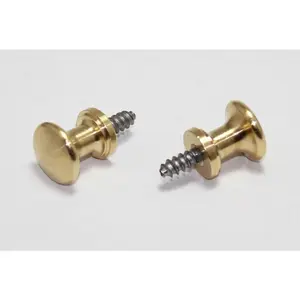 Piano Desk Knobs Solid Brass - With Metal  Screw 1 Pair