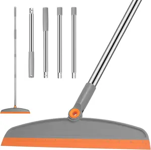 Multifunction Magic Broom with Adjustable 54-Inch Handle - Silicone Floor Squeegee for Easy Cleaning
