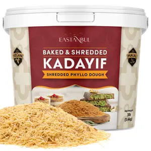 Eastanbul Bulk Baked Kataifi, 3 lb, Toasted Kadayif, Extra Crispy Shredded Kataifi Strands, Ready-to-Use Crunchy Topping for Chocolate, Cookies & Milk-Based Treats