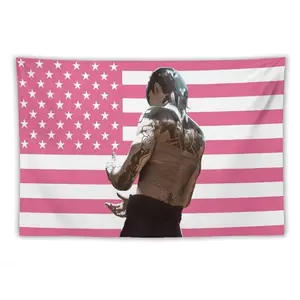 Arcane American Flag Cotton Tapestry - 40x30in Full-Printed Light Wall Hanging, Gamer Room Decor, Nerdy Home Decor, Arcane Merch, Hand Washable Gift for Gamers