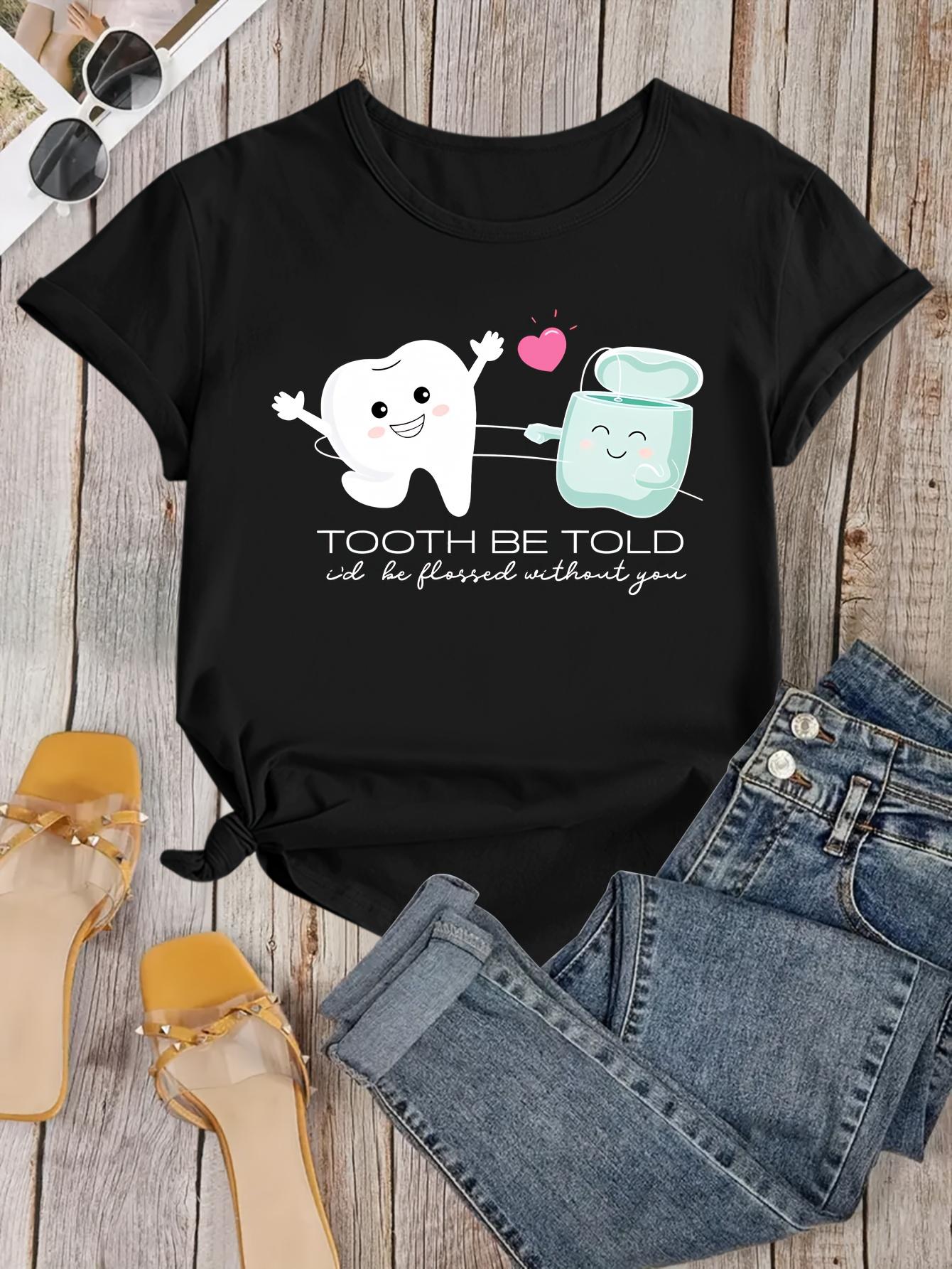 T-Shirts with Dental And Floss Prints, Shirts for Dental, Group Shirts for Dentists, Gifts for Dentists, Family T-Shirts for Dentists