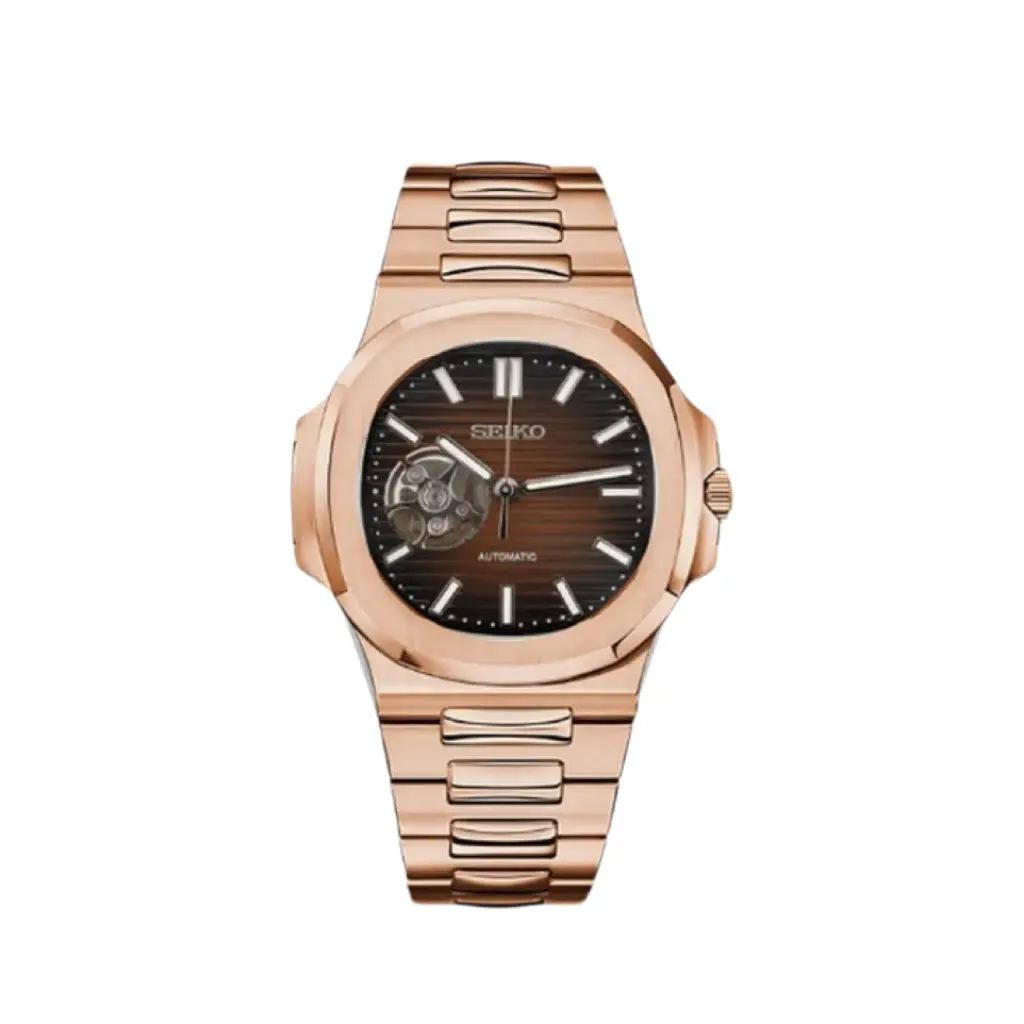 SeikoNautilus Rose Gold Open Heart