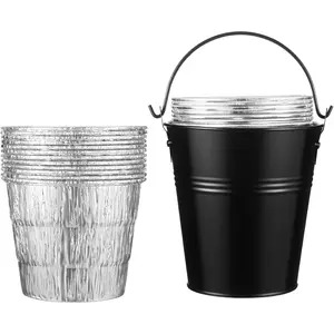 15-Pack Bucket Liners & 1 Replacement Drip Bucket (/Black) – Galvanized Steel & Heat-Resistant for Traeger,, Pellet Grills