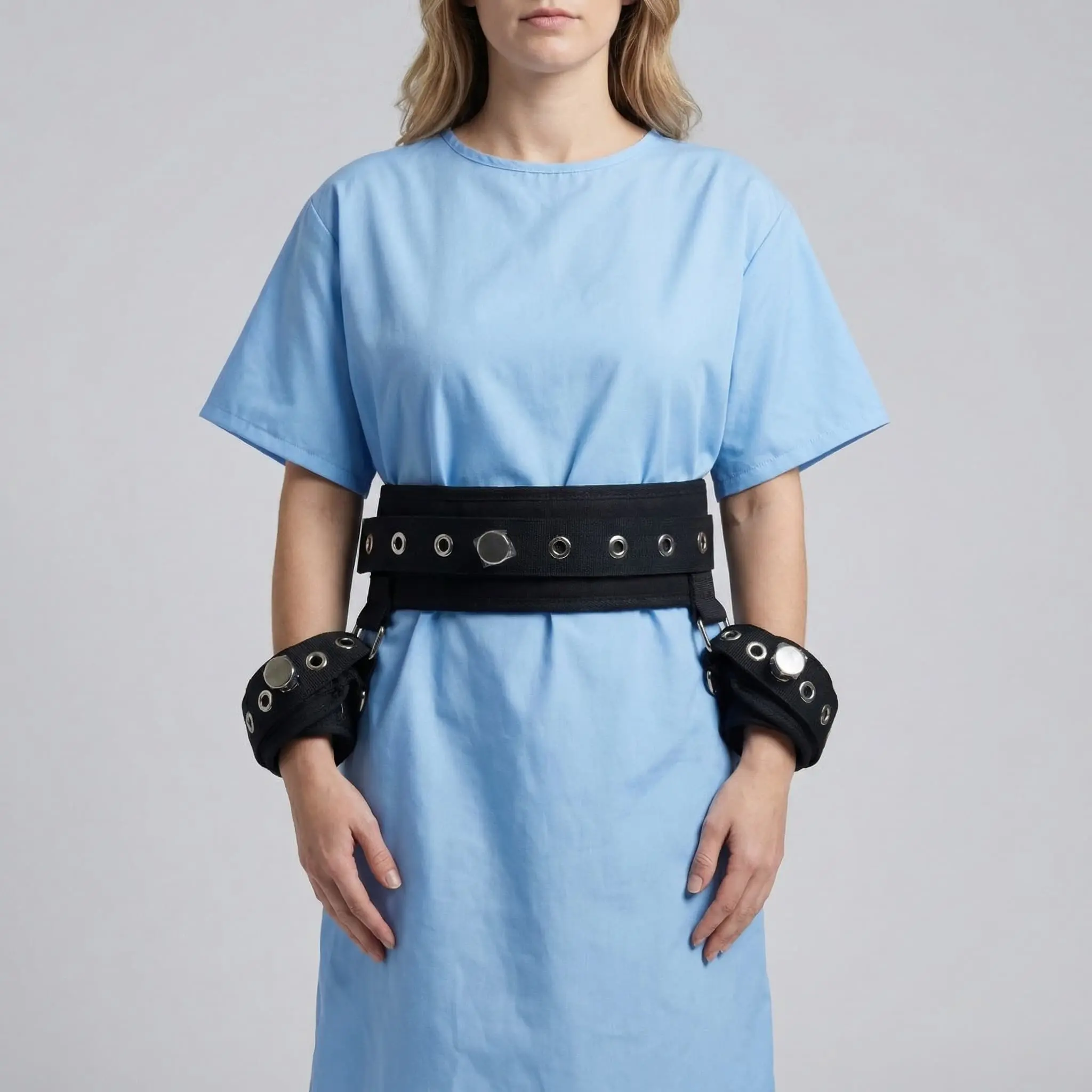 white pirate dress Natural and Blue Cotton Viking-Inspired Pirate Dress