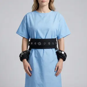 Hand to Waist Restraint Belt with Magnetic Lock, Adjustable Belly Strap, Detachable Hand Restraints Abdomianl Ties Removable Wrist Belt for Agitated Patients Safety Clinic Asylum Kits Healthcare Safety Mania Patient Control