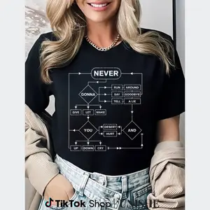 Retro Rick Roll T-Shirt for Music Lovers – 100% Cotton Unisex Funny Meme