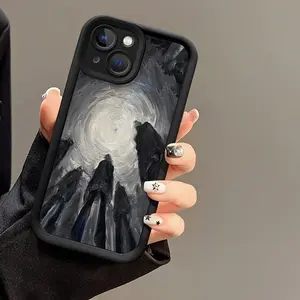 Phone Case - Ins Style Premium Black And White Illustration Phone Case for Iphone15/15Plus/15Pro/15Promax, for Iphone 14/14Plus/14Pro/14Promax, for Iphone 13/13Pro/13Promax, for Iphone 12/12Pro/12Promax, for Iphone 11/11Pro/11Proamx
