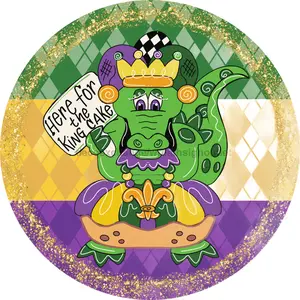 Mardi Gras Sign, DCO-13161-DH, Sign For Wreath, 18" Door Hanger