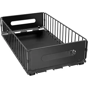 Pull Out Cabinet Organizer, 9.6" W x 14.8" D Heavy Duty Kitchen Pantry Organizers and Storage, Slide Out Drawers for Bathroom Cabinet, Suitable for Under Sink, Dresser