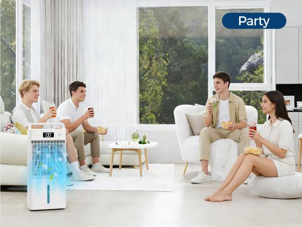 2026 Portable Air Conditioners With Remote ,3-in-1 Portable Air Cooler Fans, Swamp Cooler, Evaporative Air Cooler ,LED Screen, Air Coolong Fan for Outdoor Indoor,Air Circulation Cooling Fan with Dual Water Tanks