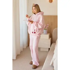 Dania Pink Burgundy Star Track Pants