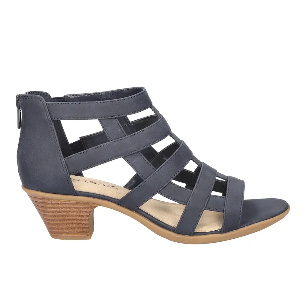Easy Street Womens Marg Block Gladiator Casual Sandals Casual Mid Heel 2-3" - Blue
